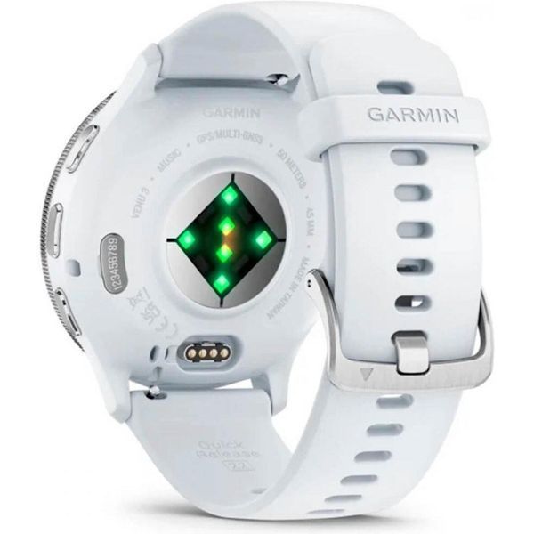 Смарт-годинник Garmin Venu 3 Silver Stainless Steel Bezel with Whitestone Case and Silicone Band (010-02784-00/50) 035112 фото