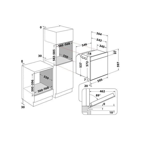 Духовка электрическая Whirlpool WOI78PT1SBA 572625 фото