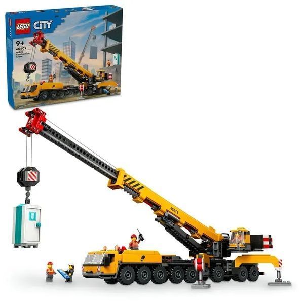 Блочный конструктор LEGO City Желтый мобильный строительный кран (60409) 613384 фото