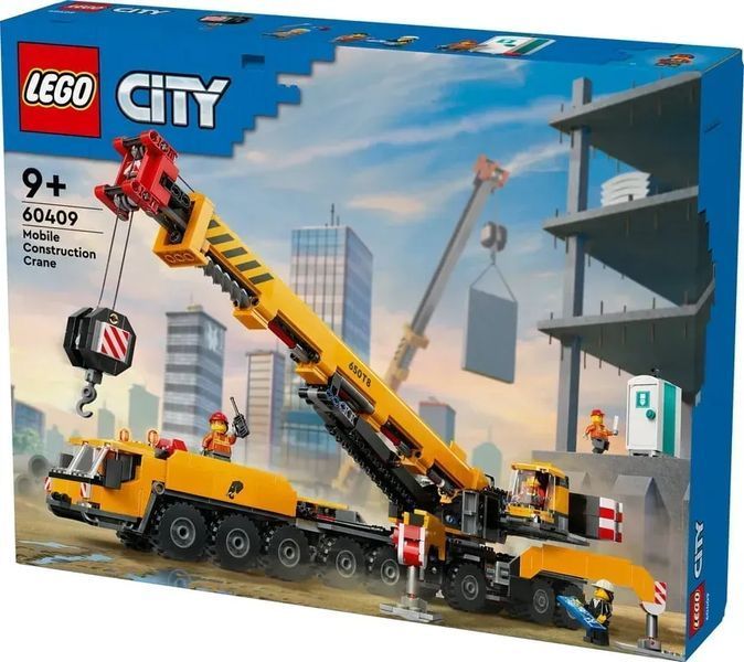 Блочный конструктор LEGO City Желтый мобильный строительный кран (60409) 613384 фото
