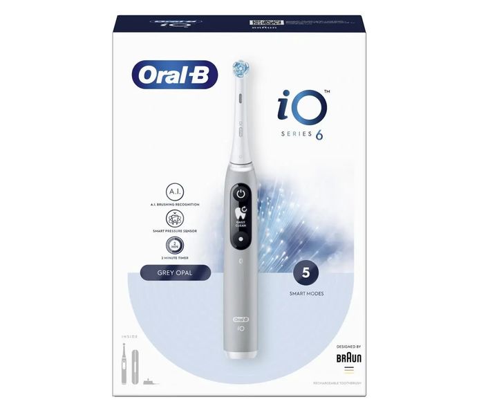 Електрична зубна щітка Oral-B iO Series 6 Grey Opal 362203 фото