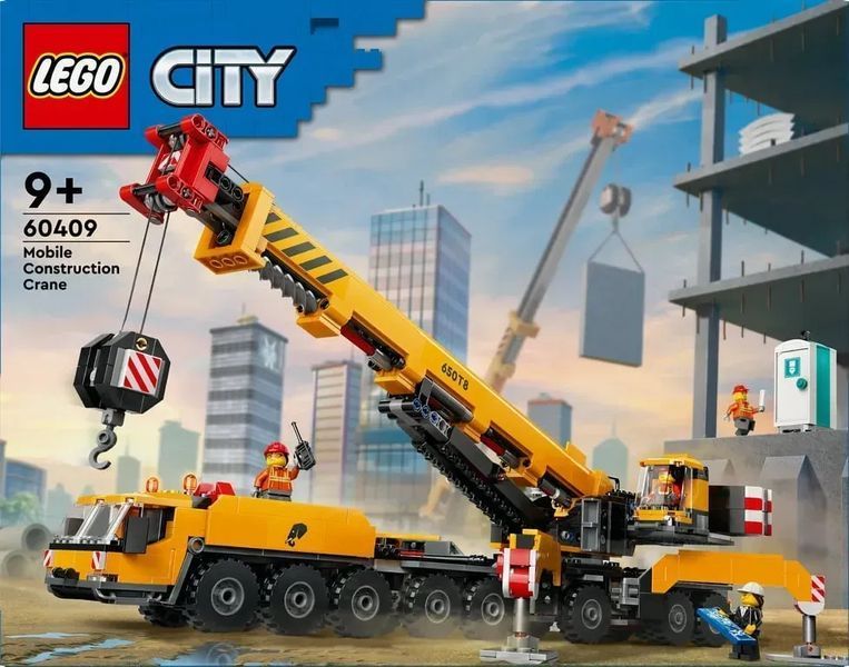 Блочный конструктор LEGO City Желтый мобильный строительный кран (60409) 613384 фото