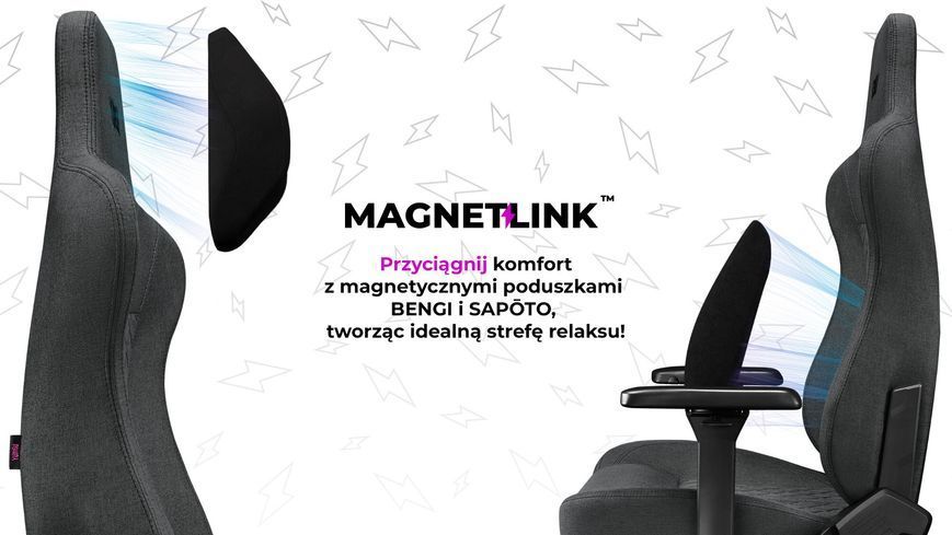 Игровое кресло YUMISU 2052 Magnetic темно-серо-черное 709459 фото