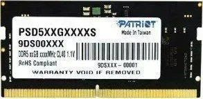 Пам'ять для ноутбуків Patriot 8 GB DDR5 4800 MHz (PSD58G480041S) 478127ua фото