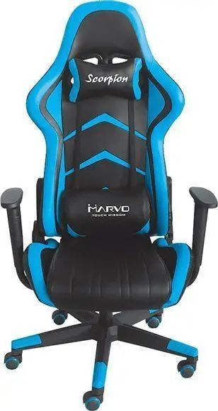 Комп'ютерне крісло для геймера Marvo CH-106 Blue 019064 фото