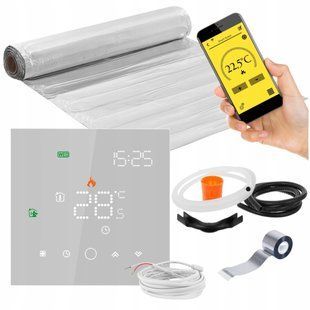 Греющий мат под ламинат MISSION AIR MAL-160W/m2 1м2 (2м x 50см) + регулятор Leo White WiFi e2066582 фото