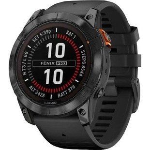 Смарт-годинник Garmin Fenix 7X Pro Solar Slate Gray w. Black Band (010-02778-00/01) 035063 фото