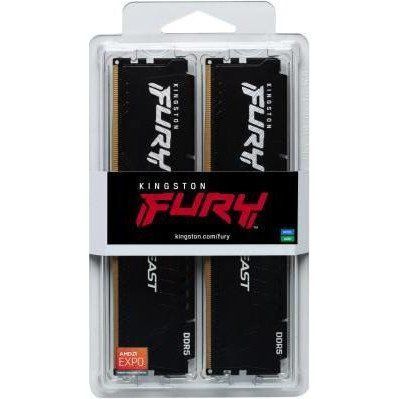 Память для настольных компьютеров Kingston FURY 64GB (2x32GB) DDR5 5200MHz Beast Black EXPO (KF552C36BBEK2-64) 033827 фото