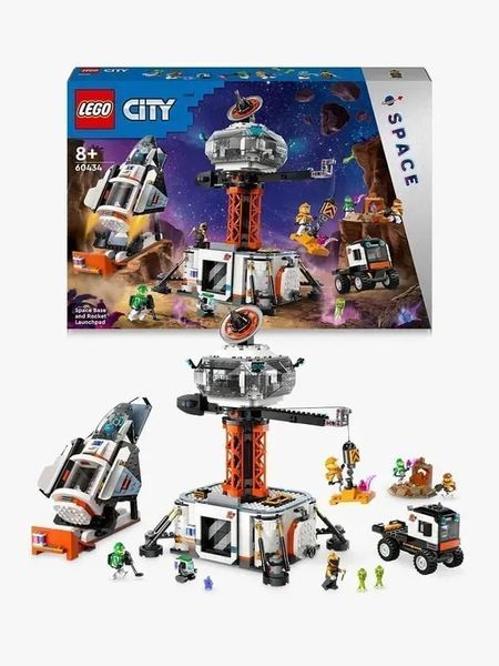 Блоковий конструктор LEGO City Космічна база й стартовий майданчик для ракети (60434) 613401 фото