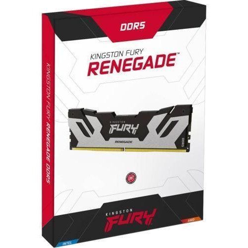 Пам'ять для настільних комп'ютерів Kingston FURY 32 GB (2x16GB) DDR5 7200 MHz Renegade Silver/Black (KF572C38RSK2-32) 033777 фото