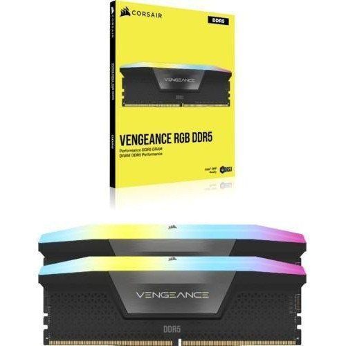 Память для настольных компьютеров Corsair 64 GB (2x32GB) DDR5 6000 MHz Vengeance RGB (CMH64GX5M2B6000C40) 027657 фото