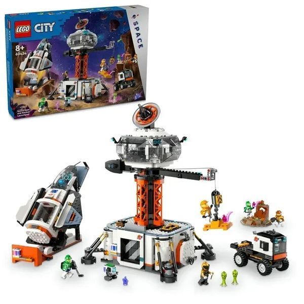 Блоковий конструктор LEGO City Космічна база й стартовий майданчик для ракети (60434) 613401 фото