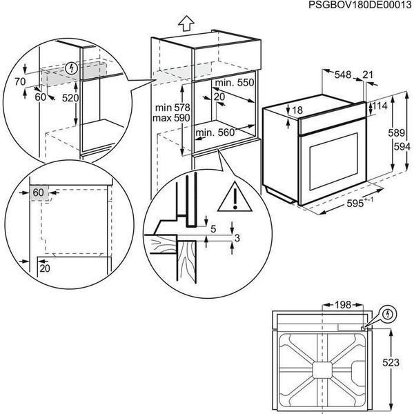 Духовка електрична Electrolux KOCBP39WX 011338 фото