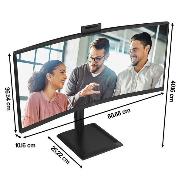 Монітор AOC CU34E4CW 34" 3440x1440px 120 Гц 4 мс [GTG] вигнутий 2100959 фото