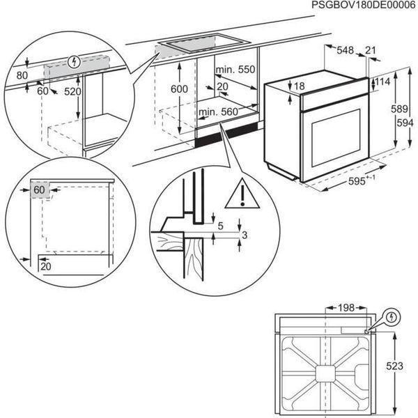 Духовка електрична Electrolux KOCBP39WX 011338 фото