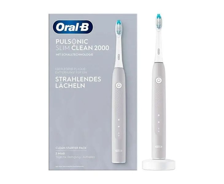 Електрична зубна щітка Oral-B Pulsonic Slim Clean 2000 Grey 477100 фото