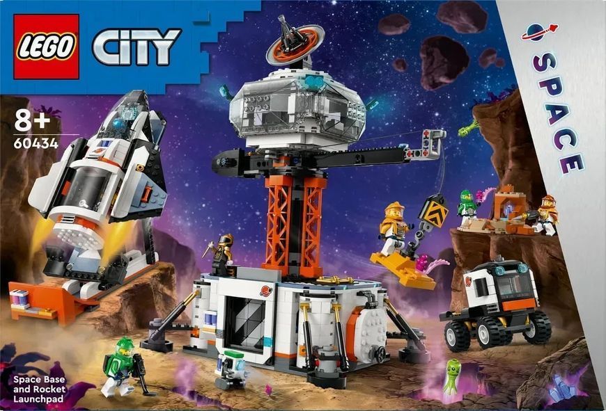 Блоковий конструктор LEGO City Космічна база й стартовий майданчик для ракети (60434) 613401 фото