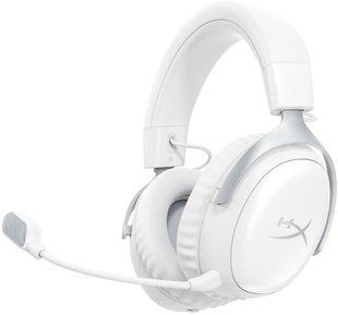 Навушники HYPERX Cloud III S Wireless, повнорозмірні, об'ємний звук, білі 2143036 фото