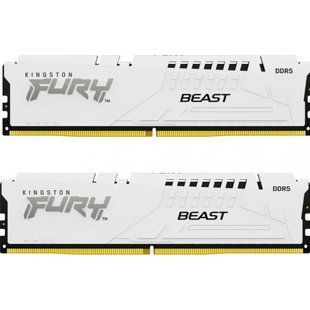Пам'ять для настільних комп'ютерів Kingston FURY 64 GB (2x32GB) DDR5 5200 MHz Beast EXPO White (KF552C36BWEK2-64) 033828 фото