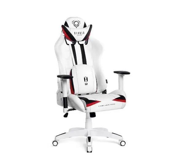 Комп'ютерне крісло для геймера Diablo Chairs X-Ray L white 018965 фото