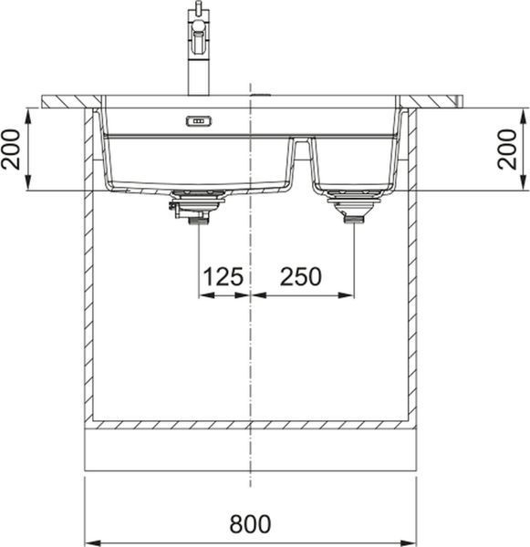 Мойка полуторачашевая FRANKE Kanon KNG 160-46-21 125.0749.682 Черный матовый 46x76 2125167 фото