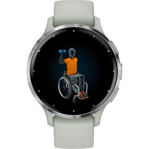 Смарт-часы Garmin Venu 3S Silver S. Steel Bezel w. Sage Gray Case and S. Band (010-02785-01) 035114 фото