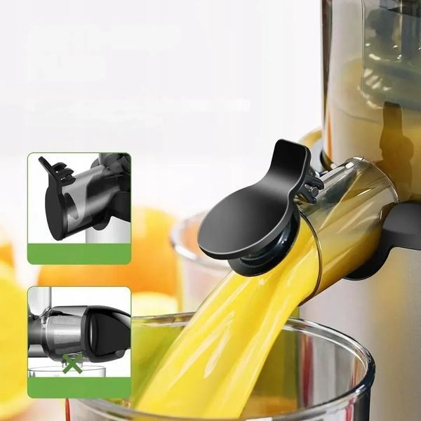 Соковитискач центробіжний Amzchef SJ033 Inox 610676 фото