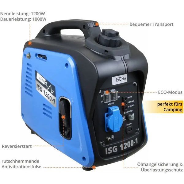 Инверторный бензиновый генератор Gude ISG 1200-1 (40719) 015315 фото