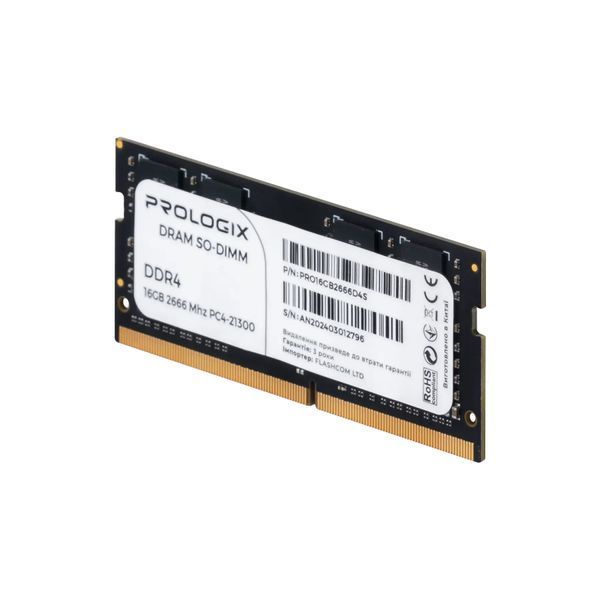 Память для ноутбуков Prologix 16 GB SO-DIMM DDR4 2666 MHz (PRO16GB2666D4S) 579702ua фото