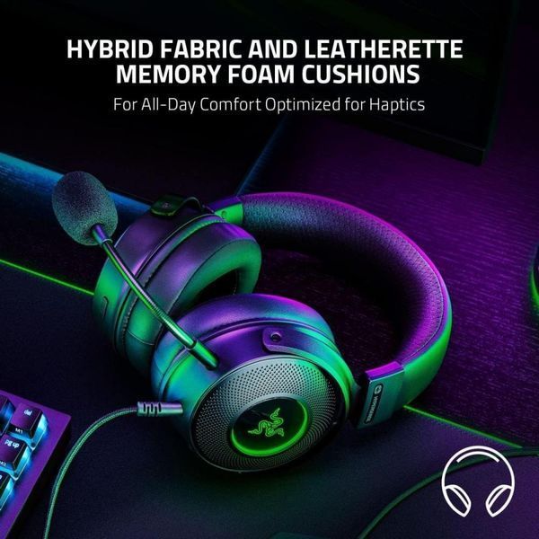 Навушники з мікрофоном Razer Kraken V3 HyperSense Black (RZ04-03770100-R3M1) 029805 фото