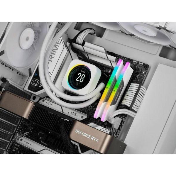 Пам'ять для настільних комп'ютерів Corsair 32 GB (2x16GB) DDR5 6000 MHz Vengeance RGB White (CMH32GX5M2B6000C40W) 027608 фото