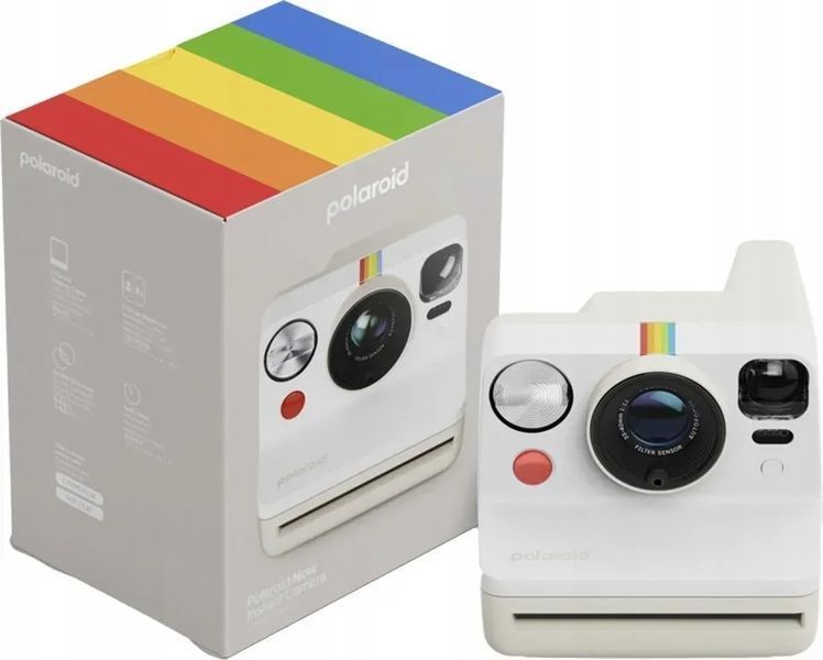 Фотокамера миттєвого друку Polaroid Now Gen 3 Pebble White (009155) 599542 фото