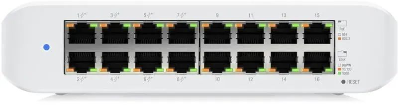 Коммутатор управляемый уровня 2 Ubiquiti UniFi Switch Lite 16 PoE USW-Lite-16-PoE 465813ua фото