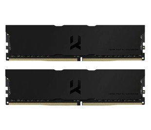 Пам'ять для настільних комп'ютерів Goodram 32 GB (2x16GB) 3600 MHz Iridium Pro Deep Black (IRP-K3600D4V64L18/32GDC) 341714ua фото