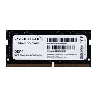 Пам'ять для ноутбуків Prologix 16 GB SO-DIMM DDR4 3200 MHz (PRO16GB3200D4S) 579703ua фото