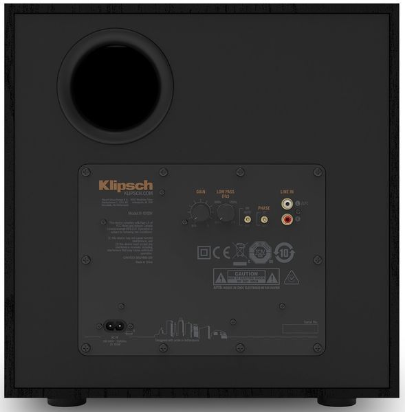 Сабвуфер KLIPSCH R-101SW Черный, Активный, 150 Вт, Тип Фазоинвертор, 12" Динамик спереди, Корпус МДФ, Медные диффузоры 523911 фото