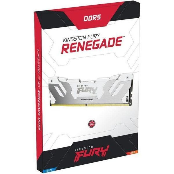 Пам'ять для настільних комп'ютерів Kingston FURY 32 GB (2x16GB) DDR5 7200 MHz Renegade Silver/White (KF572C38RWK2-32) 033779 фото