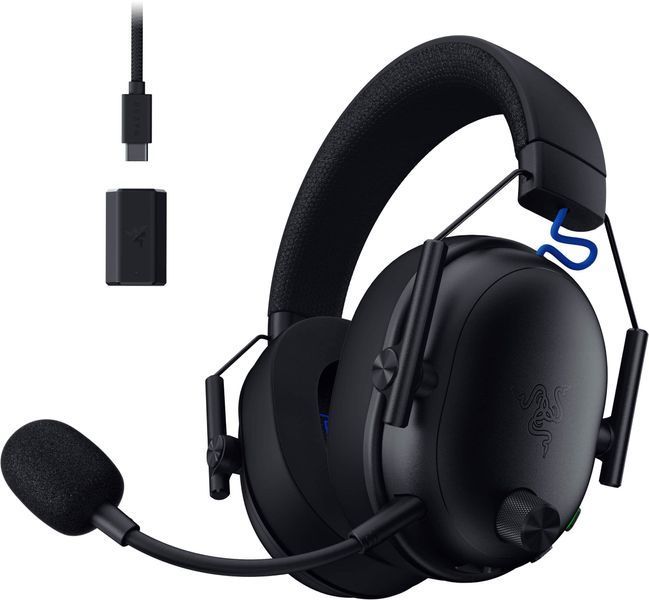 Навушники RAZER BlackShark V3 для PlayStation Бездротові, Накладні, Просторовий звук Чорний 2088115 фото