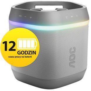 Power Audio AOC O3, 80 Вт, Bluetooth, акумулятор 12 годин, функція посилення басів, бездротова зарядка, IPX4 2010781 фото
