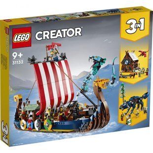 Блоковий конструктор LEGO Корабль викингов и Мидгардский змей (31132) 009511 фото