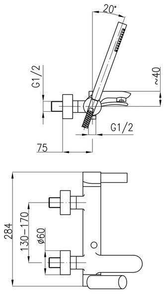 Змішувач для ванни KFA Armatura Malachit 4404-510-00 470055 фото