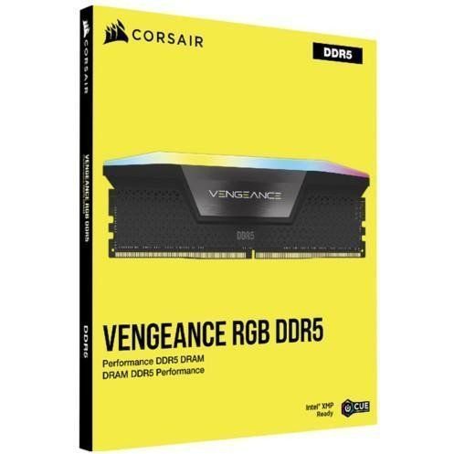 Пам'ять для настільних комп'ютерів Corsair 64 GB (2x32GB) DDR5 6000 MHz Vengeance RGB Black (CMH64GX5M2B6000C38) 027660 фото