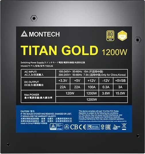 Блок живлення Montech Titan 1200W (TIS0126) 001265 фото