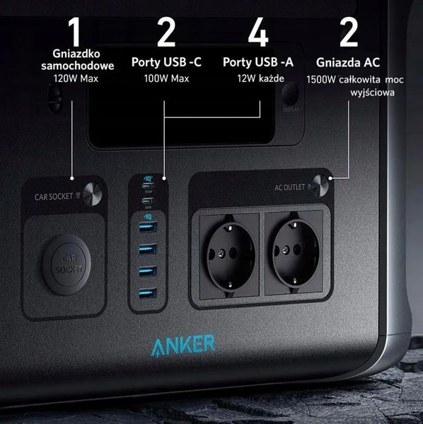 Зарядная станция Anker 757 PowerHouse 1229Wh 1500W 461127 фото