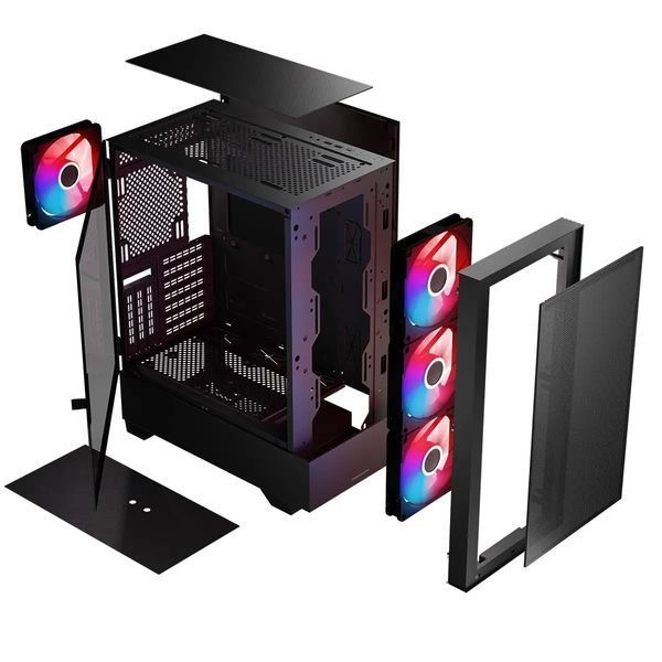 Корпус Modecom Siroco ARGB Flow Midi Black (AT-SIROCO-MG-10-00ARGB-0002) 017959 фото