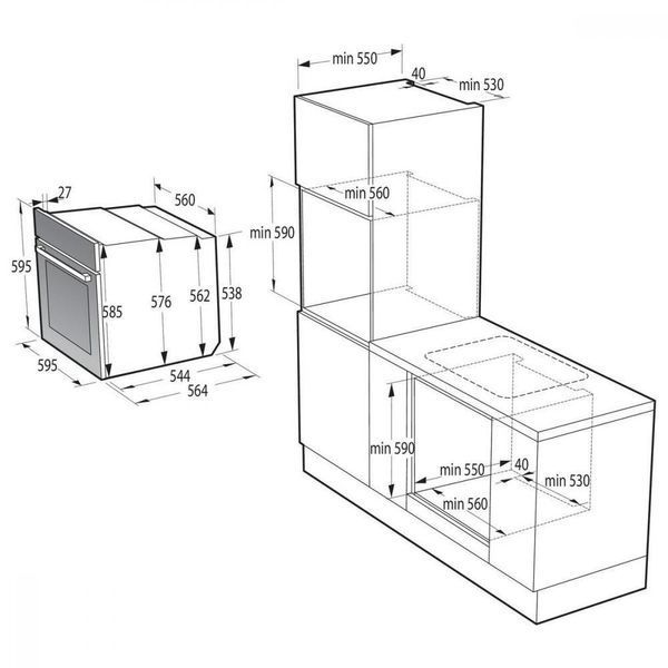 Духовка електрична Gorenje BPS6737E04DBG 011391 фото