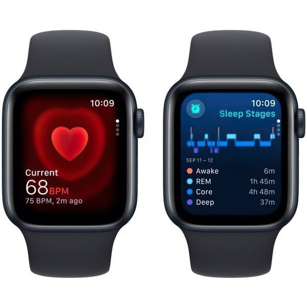 Смарт-часы Apple Watch SE 2 GPS 40mm Midnight Aluminium Case with Midnight Sport Band M/L (MR9Y3) 035016 фото