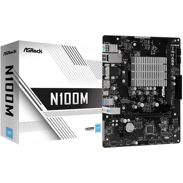 Материнская плата ASRock N100M (90-MXBK80-A0UAYZ) 022764 фото