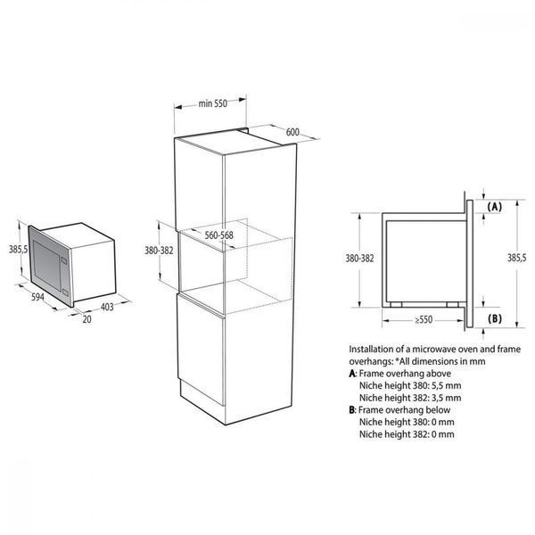 Мікрохвильовка з грилем Gorenje BMI251SG3BG 021065 фото