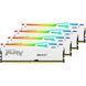 Пам'ять для настільних комп'ютерів Kingston FURY 128 GB (4x32GB) DDR5 5600 MHz Beast White RGB (KF556C40BWAK4-128) 033730 фото 3